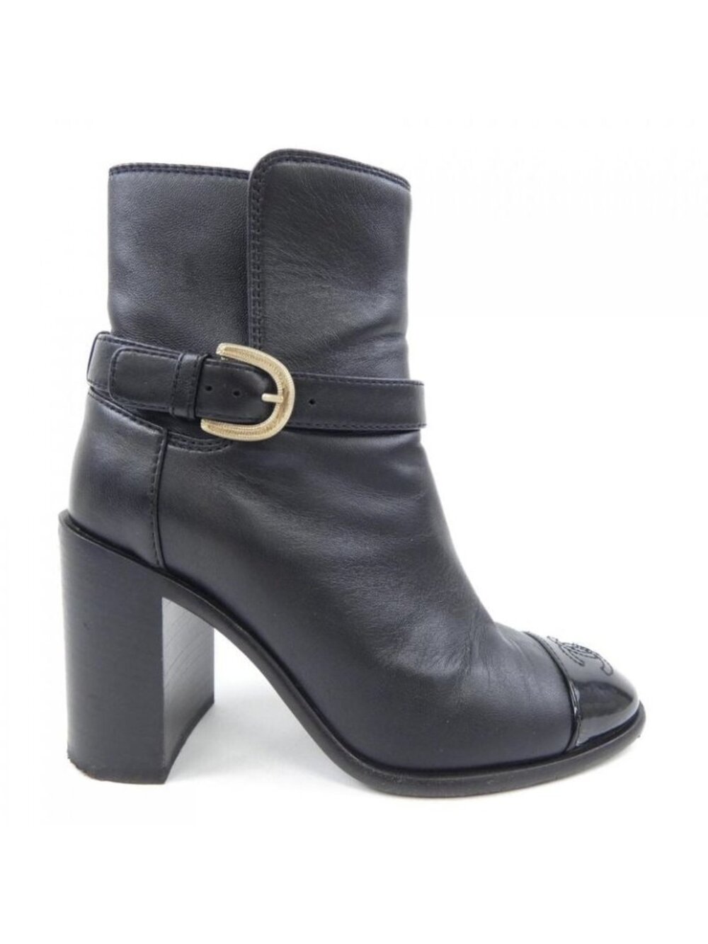 Chanel Size 35 Patent Black Boots - Picture 2 of 7